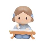 F Fityle Mini Estatua de niña Bonita, Escultura de Mesa, Adorno Decorativo de Resina para Escritorio, Centro de Mesa, estantería de Oficina, decoración del, Estilo c