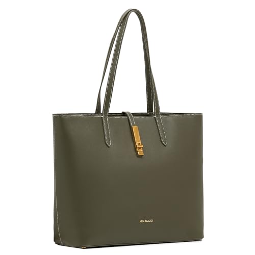 Image of Miraggio Sabine 16 Inch Laptop Tote Bag For Women Office Use | Office Tote Bag With Padded Laptop Sleeve And Zipper Closure | Stylish Totes