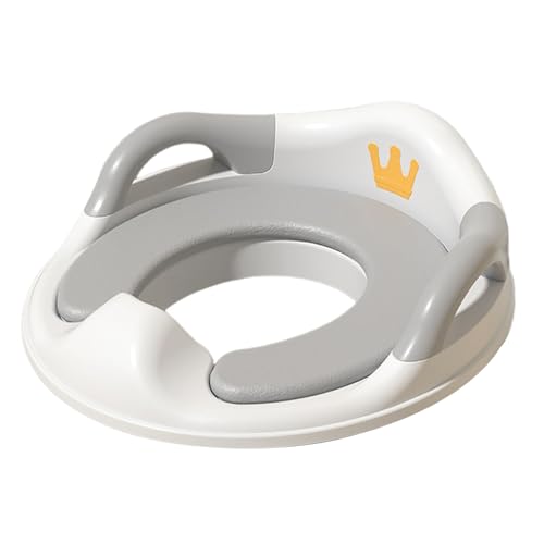 Asiento de inodoro para niño y niña para asa cojín respaldo para inodoro, protección antisalpicaduras integrada, 7,5 cm, altura WC infantil, reductores de inodoro, para bebé, 1 a 5 años
