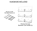 Marketing Holders Hanging Business Card Holder with Hardware 6 Pocket Clear Acrylic Wall Mount Multi Slot Rack for 3.5