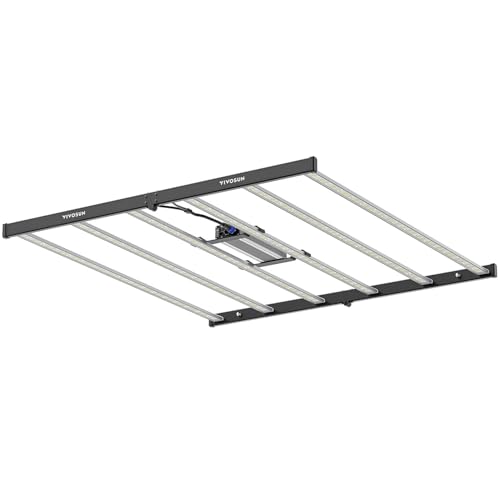 VIVOSUN VSFL6450 Bar LED Grow Light, 645W 6 Bars Plant Grow Light, Foldable & Dimmable, Full Spectrum with UR/FR Light for Indoor Plants
