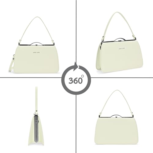 Image of Lavie Luxe Women's Book Satchel Frame Satchel Handbag | Satchel Bag for Work | Ladies Purse | Stylish Shoulder Bag | Gift For Women