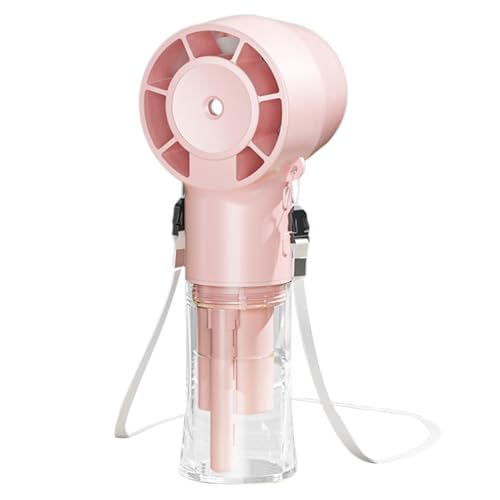 zwxqe Ventilador de nebulización, ventilador portátil recargable, accesorios reutilizables para climas cálidos, enfriador de aire portátil de 1200 mAh, ideal para uso diario, viajes al aire libre