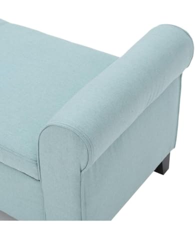 Image of Sofa Couch Poufffe Storage 50 inch Inches Ottoman Tufted roll arm Support Storage Bench Multipurpose Seater for Living Room Guest Room Office