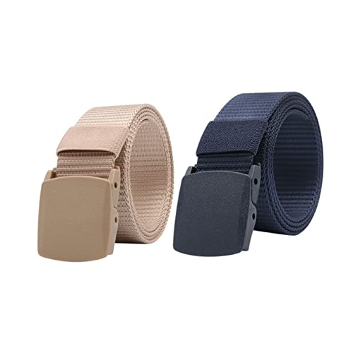 Homoyoyo Pcs Canvas Belt Men's Casual Waist Band Plastic Buckle Comfortable and Breathable for Everyday Use