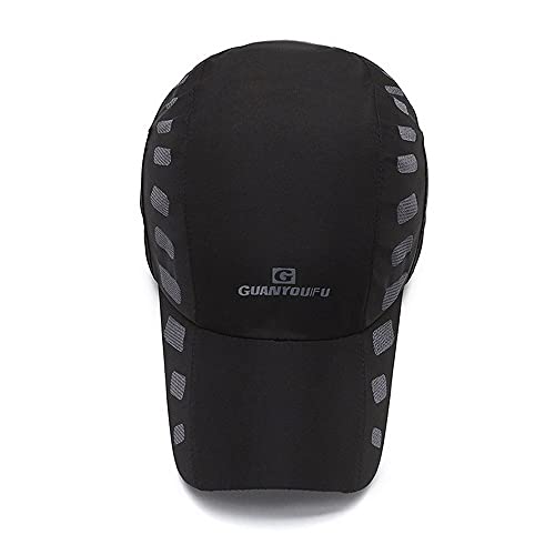 Clape Running Baseball Cap Lightweight Quick Drying Summer Sports Sun Caps Breathable Outdoor Visor Hat (Cp23-Black) #TOP3