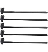 Fafeicy 5PCS Star-shaped Plum Blossom Dermal Hammer, Black, ABS Plastic Handle, Stainless Steel N...