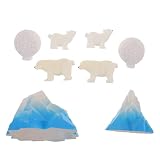 oso polar animales en peligro de extincion Mini juguete ártico: regale a familiares o amigos mini figuras de osos polares y esculturas de resina ártica, aportando un carácter y significado únicos a cualquier ocasión o selección de figuras de decoración de fiesta, adorno para tarta de invierno, juguete ártico de resina
