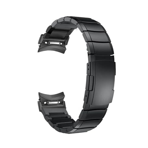 [�n�C�S�[] ���ԂȂ��X�e�����X�X�`�[���o���h Galaxy Watch 6 Classic 47mm 43mm 42 46mm�Ή� �����N�u���X���b�g Watch 6 5 4 40 44mm 5Pro 45mm�Ή�(Black,For Watch 6 C