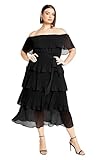 City Chic Women's Plus Size Dress - Night Garden, 22