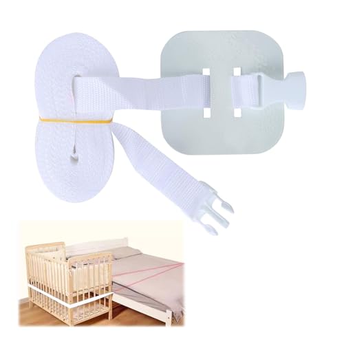 afhgdjr 8 Meter Beistellbett Befestigung, Gurt für Boxspringbetten, Babybett Umrandungen Nestchenschlange Fester Gurt für Kinderbett, Beistellbett Baby Boxspringbett Gurt