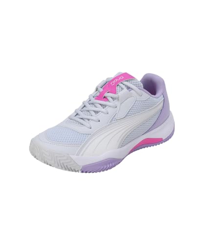 Puma Women Nova Court Wn'S Tennis Shoes, Silver Mist-Puma White-Vivid Violet, 37 EU