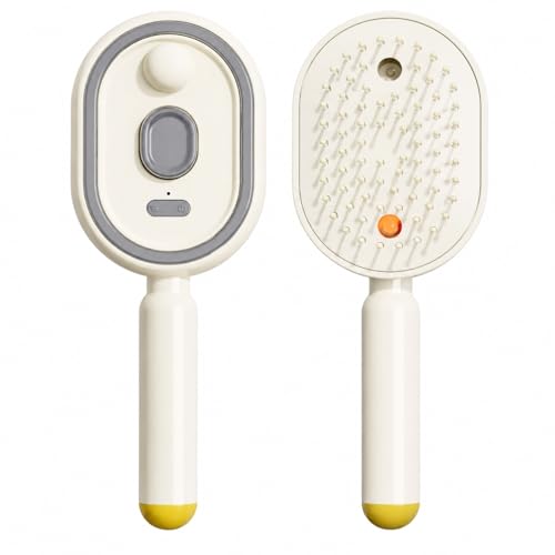 Electric Steam Brush for Hair Electric Spray Air Cushion Comb for Women Rechargeable Water Spray Hair Brush Detangling & Anti-Static Hair Brush Reduce Frizz Smooth & Nourish