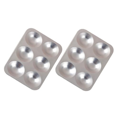 Holibanna 2Pcs Aluminum Color Mixing Trays Multi Pigment Plates for Oil Watercolor Painting Creative Art Tools Convenient Storage for Artists Students