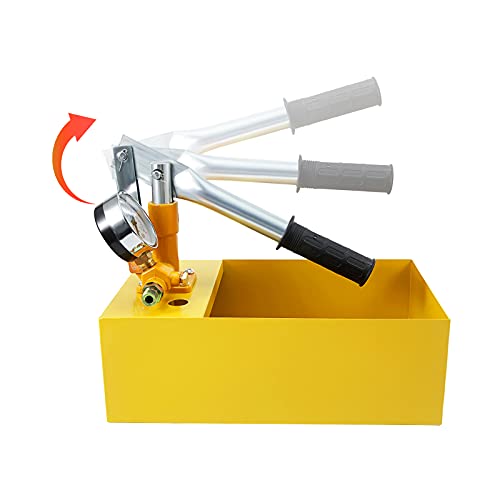 Dyna-Living Test Pump for Water Pipe Line Installation - Heating System Water Leakage Pressure Tester (Yellow)