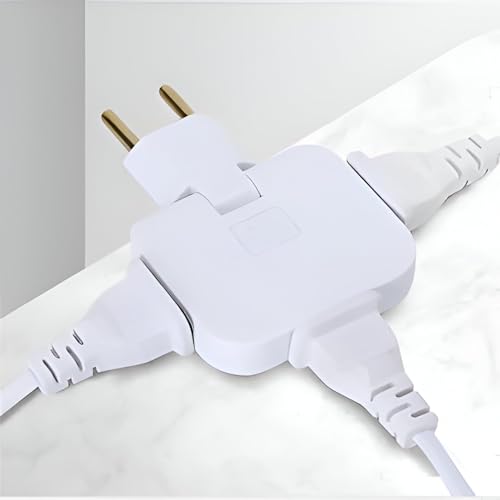 Image of 3-in-1 Adapter 180 Rotatable Wireless Mini Slim Outlet Multi-Foldable EU /US Converter 2-Pin Rotate Plug | Foldable 3 Plug Socket | Ultra-Thin Space-Saving Wall Adapter Smart & Sleek Design