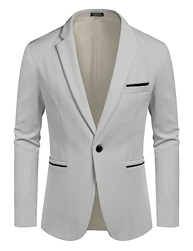 Image of COOFANDY Men's Casual Blazer Jacket Slim Fit Sports Coat Business Suit Jackets One Button