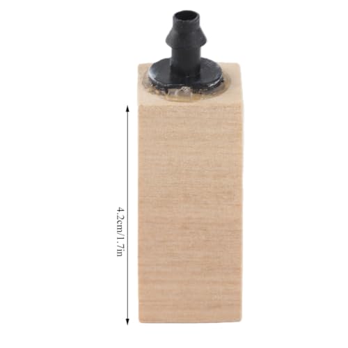 Image of TOPINCN Wooden Air Bubble Stone Diffuser, 2Pcs, Fine Bubbles for Aquarium, Pond, Hydroponic & Circulation System