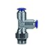 AIGNEP 87222-02-02 Metal Male Swivel Run Tee, 1/8", Silver