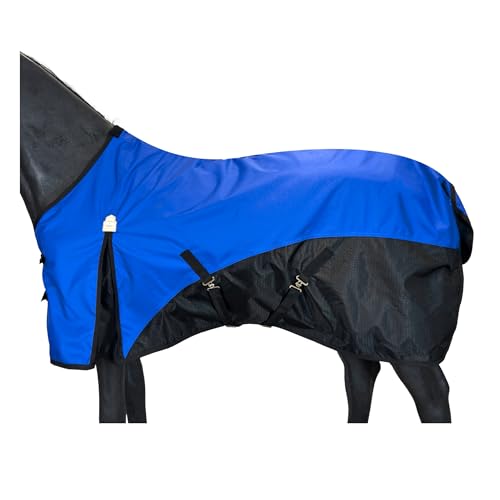 Image of BARN & STABLE 600D Ripstop Lightweight Horse Turnout Sheet No Fill,Water-Resistant & Breathable Horse Blanket for Spring and Mild Weather, with Anti-Rub Fleece Withers
