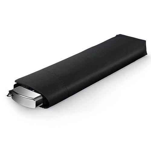 Lejorain Mini Travel Umbrella Black Compact Lightweight