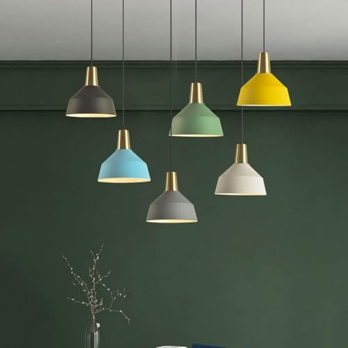 Lampe en fer E27 design ouvert suspension multicolore moderne - 2