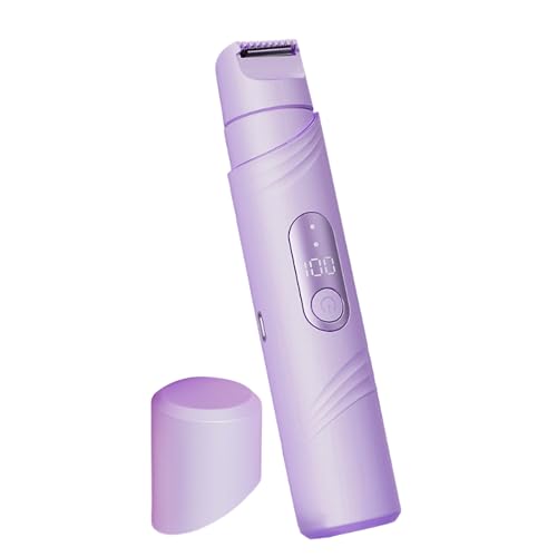Afeitadora eléctrica para mujer, 2 en 1 para mujer, depiladora recargable de doble cabeza impermeable con pantalla LCD, segura para viajes, axilas y cejas