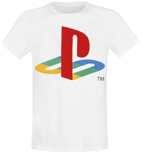 Playstation Uomo T-Shirt Bianco XL 100% Cotone Regular