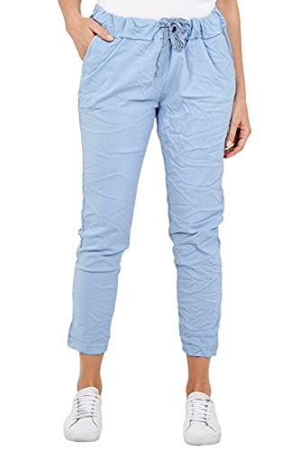 Women's Plain Magic Trousers - Ladies Italian Yoga Pants Lagenlook Jogger Active Casual Stretchy Joggers Pant Plus Size 8-22