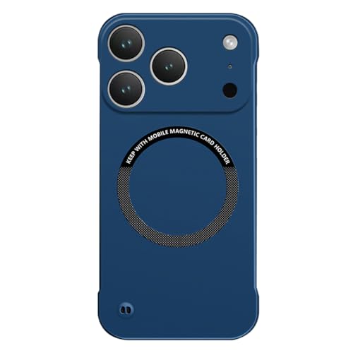 Coque iPhone 17 Pro Max bleu rigide ultra fine protection intégrale objectif luxe