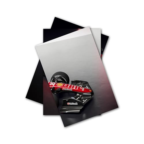 Image of Wrap & Wish Ferrari 2026 SF26 Red Formula One Car Isometric View Wall Split Posters Set (A3 Size, 12x18 Inch) | Pack of 3 | Vintage F1 Designs & Marvel Room Decor