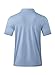 JMIERR Polo Shirts for Men Summer Quick Dry Casual Henley Shirts Short Sleeve Button Up Fishing Work Golf Tshirt, L, Sky Blue