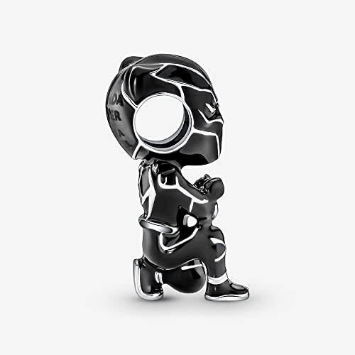 Image of Black Woman Charms for Women Charm Bracelets, 925 Sterling Silver Cartoon Mother's Day Halloween Birthday Christmas Jewelry Gift for Girls