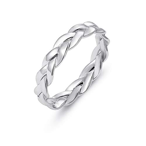 LALANG Creative Closed Chain Ring Simple Retro Winding Finger Ring(Silver,Size 7) LALANG Creative Closed Chain Ring Simple Retro Winding Finger Ring(Silver,Size 7)