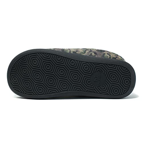 Image of NewDenBer Men's Warm Memory Foam Suede Plush Fleece Lined Slip on Indoor Outdoor Clog House Slippers