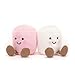 Jellycat Amuseables Pink and White Marshmallows Stuffed Toy, 3.5 inches | Food Plush | Fun Gift Idea