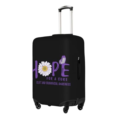 Travel Luggage Cover Hope For A Cure Cleft And Craniofacial Prevention Awareness Flower Fashion Washable Baggage Suitcase Protector Fit For Luggage X-Large2