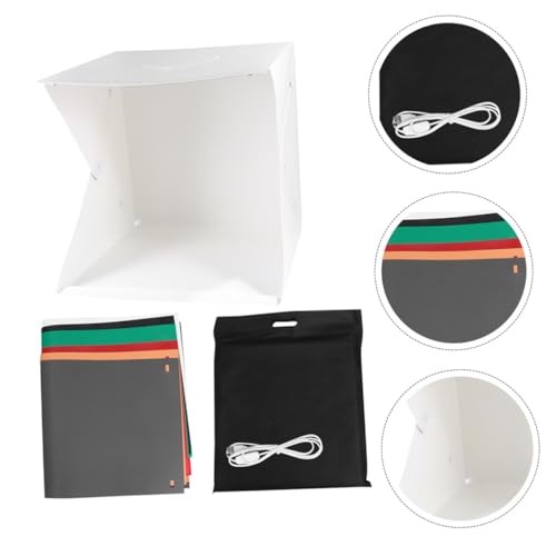 Mini tente photo LED 40 cm pliable avec 2 barres lumineuses intégrées - 5