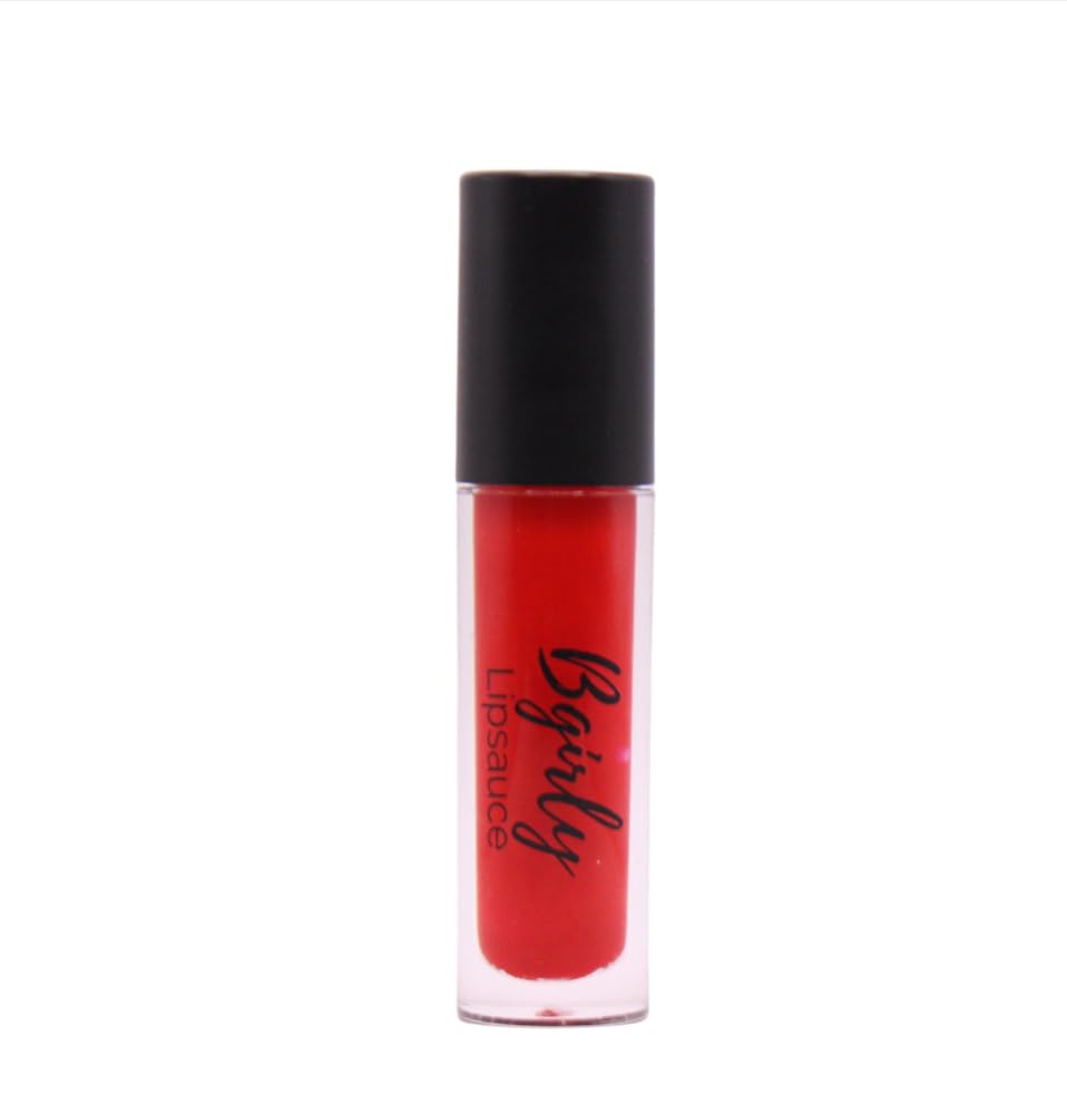 Bgirly Lipsauce Handmade Vegan Moisturizing Lip Gloss Non-Sticky Lip Gloss Scarlet