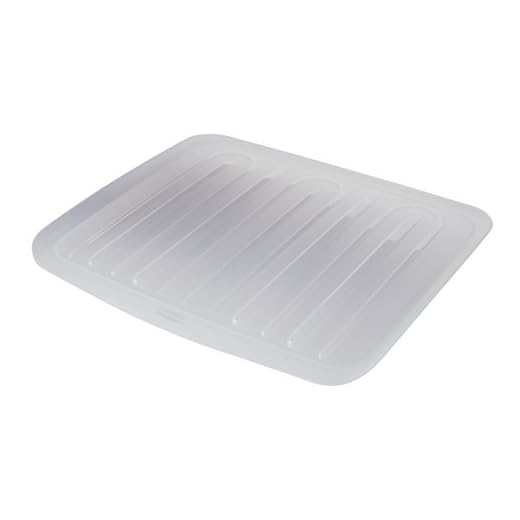 Rubbermaid 18 in. L x 14.7 in. W x 1.3 in. H Clear Plastic Dish Drainer