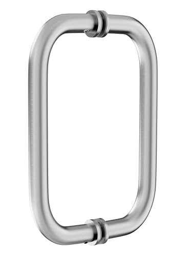 QiangLave 8 Inch Shower Door Handle 304 Stainless Steel Brushed Nickel