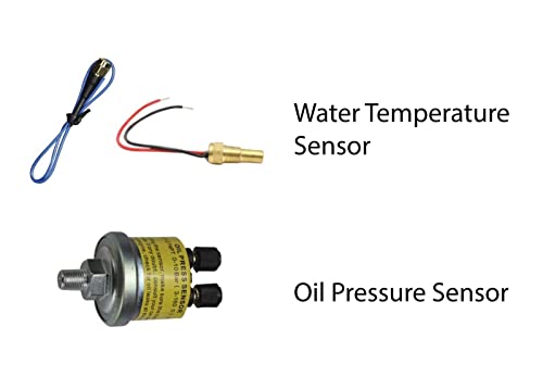 Motor Meter Racing W Pro 85Mm 3-3/8" 4 In 1 Tachometer 8000 Rpm Water Temp °C/°F Oil Pressure Bar/Psi Hour Meter Waterproof Black Dial White Led For Car Truck Diesel Engine Marine Boat Yacht #TOP5