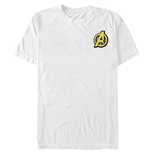 Marvel Dessiné Avengers T-Shirt Homme Vintage Geek Coton Noir