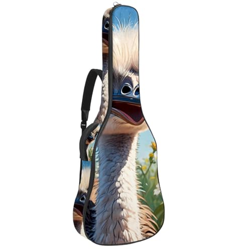 Étui guitare acoustique étanche à motif floral multicolore 101,6 cm