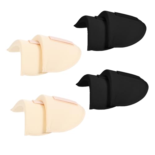 4 Pairs Shoulder Pads for Womens Clothing Set-in Shoulder Pads with Anti-Slip Design Reusable Soft Sponge Pad for Mens Womens Blazer Suits Jackets (Black & Skin)