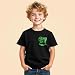 Custom I was 6 Now Im 7 Shirt, Personalized Six Seven Meme 7th Birthday Tshirt Boy, 67 Meme 7 Year Old Boy Birthday Gift, Boys 7th Bday Short Sleeve Cotton T-Shirt, Boys Girls 2-14 Number Print Tee