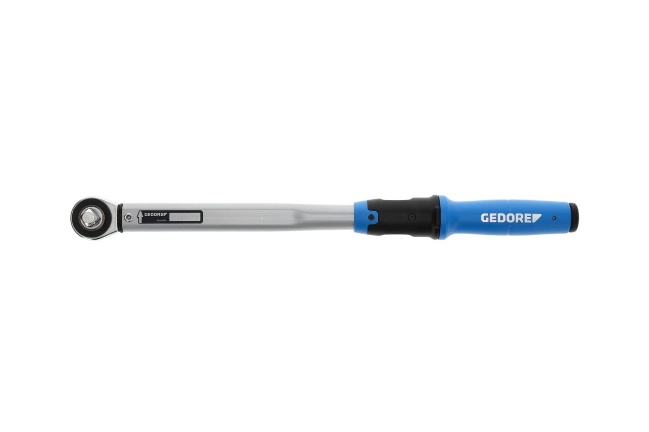 GEDORE Llave dinamométrica con cuadradillo de accionamiento, 1/2", Reversible, Escala de ajuste, 40-200 Nm, Longitud 494 mm, TF-K200