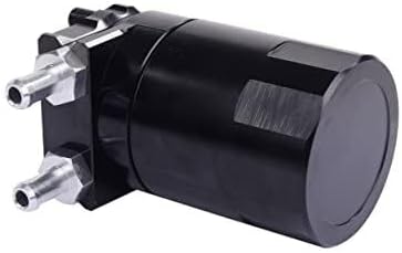 オイル キャッチ タンク 黒色 円柱型 アルミ製 自動車 オートバイ 汎用 車用 バイク用 軽量 オイルキャッチタンク バイク