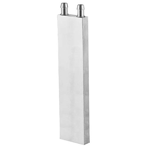 Bloc de refroidissement à l'eau en aluminium poli 40x200mm avec buse