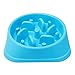 Boolavard Slow Food Bol pour Chiens, Antidérapant Puzzle Bowl - Plats Anti-Avalement pour Une Alimentation Plus Lente pour Animaux de Compagnie - Bols interactifs Anti-gonflage pour Chiens (Bleu)